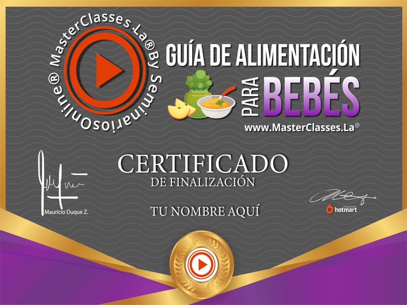 Clases de alimentación para bebes